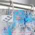 Shrahala Abstract Grey and White Decorative Shower Curtain, Fractal Abstract Blue Black and Grey Designs Shower Curtain for Shower Stall Bathroom ...