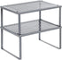 SONGMICS Spice Racks, Set of 2 Metal Cabinet Shelf Organizers, Countertop Organizers, Shelf Risers, Stackable, Expandable, Silver UKCS01SV...