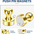 MIKEDE Fridge Magnets Refrigerator Magnets, 15Pcs Gold Strong Magnets for Whiteboard, Neodymium Push Pins Magnets Metal Magnets Fridge for Office ...