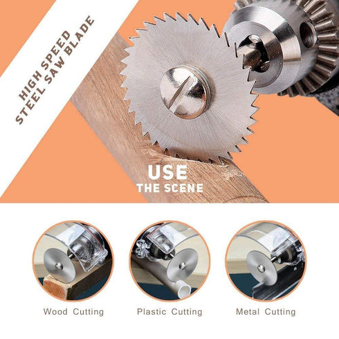 34 PCS Rotary Cutting Wheels Tool Kit,Mini Diamond Cutting Wheel, Circular Saw Blades and Resin Cut-off Wheels for Woodworking Metal Glass Plastic...