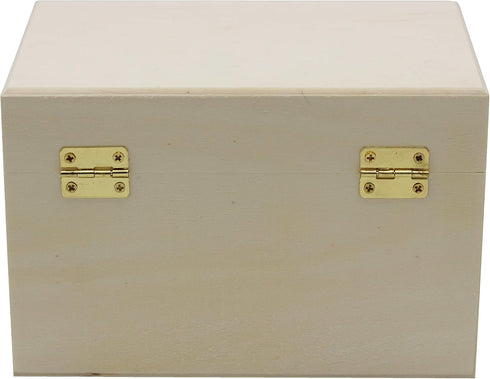 Creative Hobbies® Ready to Decorate Wooden Recipe Box with Hinged Lid and Front Clasp - Make Your Own Gift, Jewelry, Photo Box...