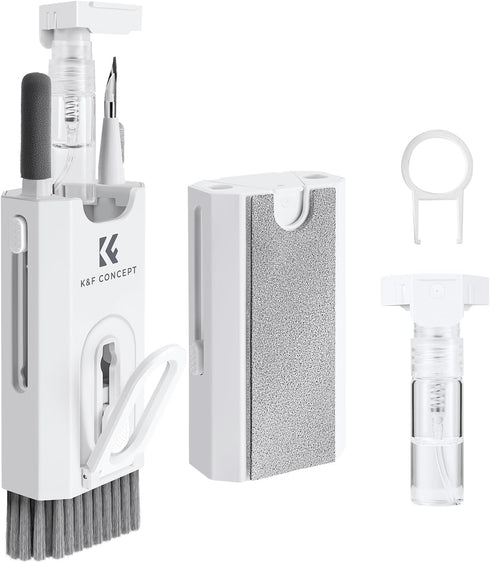 K&F Concept 8-in-1 Airpods Electronic Cleaning Kit Keyboard Laptop Cleaner, Multifunctional Cleaning Tool for iPhone AirPods MacBook iPad iwatch,C...