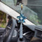 AuMoHall Crystal Flower Car Rear View Mirror Pendant Car Hanging Ornament Lucky Car Charm with Dangle Beads, Blue...
