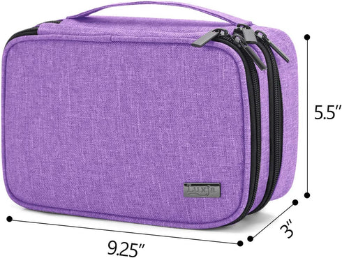 Luxja Sewing Accessories Organizer, Double-Layer Sewing Supplies Organizer for Needles, Scissors, Measuring Tape, Thread and Other Sewing Tools (N...