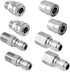 8pcs Pressure Washer Fast Connect, 1/4in Pressure Washer Adapter Set Male & Female Thread Pressure Washer Couplers Fittings Stainless Steel Power ...