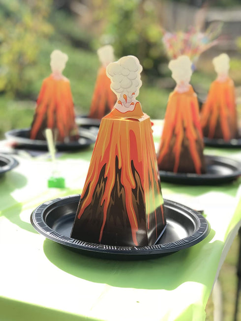Jayd Products, 12 Volcano Party Favor Boxes, Dinosaur Party Decorations, Luau, Hawaiian Party, Tiki Party Supplies...