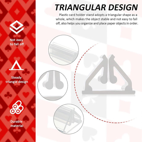 Maitys 24 Pcs Plastic Game Piece Stands Card Stands Plastic Card Holder Games Board Markers DIY Game Card Stands for Board Game Party(Transparent)...