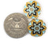 20 pcs Vintage Enamel Flower Metal Shank Sewing Coat Buttons -18mm -11/16"...