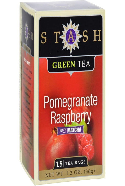 Stash Tea Pomegranate Raspberry Green Tea, 18 Count Tea Bags in Foil Individual Green Tea Bags for Use in Teapots Mugs or Cups, Brew Hot Tea or Ic...