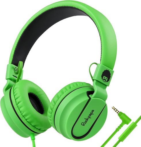rockpapa 950 Wired Headphones for Kids Girls Boys for School Classroom with Microphone, On-Ear Foldable Corded Headphones with Jack 3.5mm for Lapt...