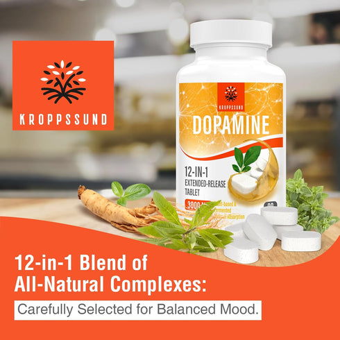 Natural Dopamine Supplement - 90 Tablets (1 Bottle)...