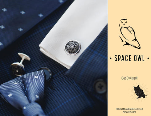 Men's Lavish Bowtie Set with Cufflinks, Pocket Square & Pre-tied Bowtie...