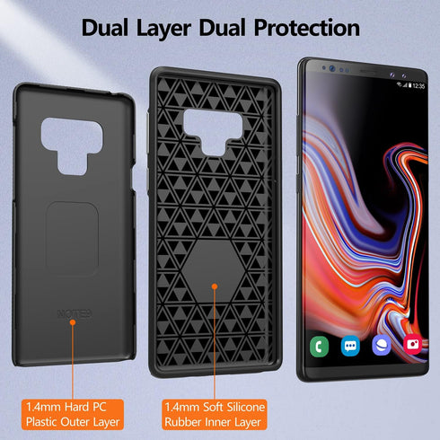 Rayboen for Samsung Galaxy Note 9 Case, Dual Defender Durable Designed Shockproof Anti-Scratch Phone Case, Dual Layer Heavy Duty Protection Cover ...