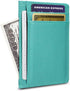Unisex-Adult's Petite Credit Card Holder Leather Slim Minimalist Wallet, Light Blue, Classic...