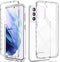 KIOMY Clear Case for Samsung Galaxy S21, 360 Full Body Protection Heavy Duty Shockproof Dual Layers Design, Raised Hard PC Front Cover with Build ...