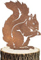 Rusty Squirrel Garden Ornament, Rusty Squirrel Silhouette to Screw in Wood, Metal Garden Decoration, Metal Garden Decor, Fence Topper, Gift Idea f...