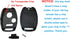 3 Buttons Key Fob Shell Case Fit for Honda Civic CR-V Crosstour Fit Pilot CR-Z Odyssey Accord Replacement Keyless Entry Remote Control Car Key Fob...