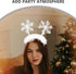 Lurrose 2pcs Christmas Feather Snowflake Headbands Merry Christmas Hairbands Head Boppers Headdress Costume Props for Women Girls Children...