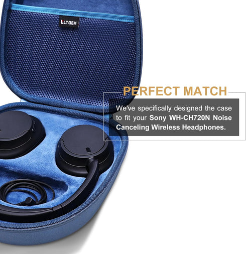 LTGEM Hard Case for Sony WH-CH720N / WH-CH520 / WHCH710N / WH-CH510 Noise Canceling Wireless Headphones - Travel Protective Carrying Case Bag(Blue...