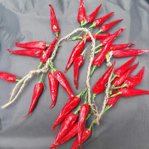 5pack Simulation Artificial Lifelike Fake Vegetable Artificial Garlic Red Pepper Fake Vegetables Onion Hanging Rope Home Decor Photography Props...