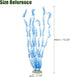 Large Aquarium Plastic Plants, Tall Aquarium Plants, Big Aquarium Plastic Plants for Fish Tanks Decor, 19.29" Height (Blue White, 2pcs)...