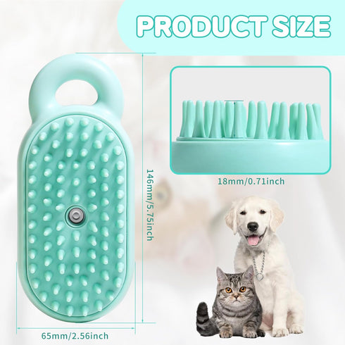 Cat Steam Brush,3 in 1 Steamy Cat Brush,Cat Brush for Shedding, Multifunctional Pet Steam Brush Cat Hair Brush for Removal of Shedding and Tangled...