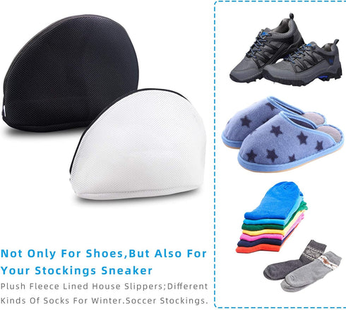 GOGOODA 2PCS Shoe Wash Bags Multi-use Laundry Mesh Bags for Sneaker, Flat Shoes, etc...