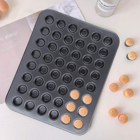 Fdit Bakeware Cupcake And Muffin Pan 48Cup NonStick Mini Round Cupcake Pan Tray Baking Bakeware Cooking Accessory Make Complete And Beautiful Cake...