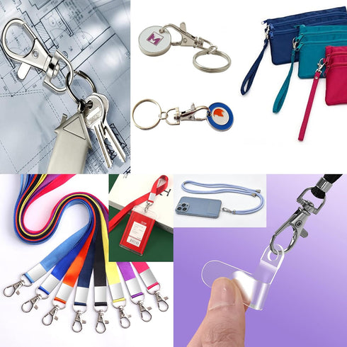 50pcs Swivel Snap Hooks Premium Metal Silver Lobster Claw Trigger Clasps for Lanyard Keychain Rings Bag Purse Tag Jewelry Making DIY Crafts Length...