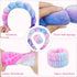 CAVETEE Spa Headband With Sleep Eye Mask Set, Spa Party Decorations Bubble Headband Thick Sponge Headband with Strong Water Absorption for Makeup ...