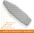 Ironing Board Cover and Pad 15x54 inch Standard Size Ironing Board Cover with Elastic Edge 4 Fasteners, Thick Padding, Heat Reflective, Scorch Res...