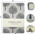 Linen Journal, Tree Printed Fabric Cloth Hardcover Notebook, B6, 264 Pages, 5x7 Small Ruled Notebook & Blank Sketchbook, Similar Embroidered Journ...