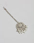 Silver Toned Indian Headpiece Maang Tikka With Earrings For Women...
