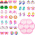 20 Pairs Clip on Earrings for Girls Kids Acrylic Hypoallergenic Earrings Cute Dangle Earring with Multiple Animal Mermaid Butterfly Alpaca Earring...