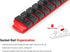 TEKTON 3/4 Inch Drive x 18 Inch Socket Rail, 10 Clips (Red) | OSR33110...