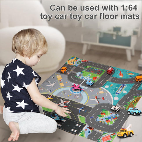 Kids Carpet Playmat Rug, Car Play Mat Felt Cloth Kids Rugs Foldable Non Slip Kids Rug for Playroom Kids Play Rug Suitable for Home Indoor Outdoor ...