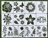 Flower Stencils for Crafts Reusable 16pcs with Snap-ring, 8inch Floral Vine Leaf Butterfly Templates for DIY Card Making,Drawing Creating on Wall,...
