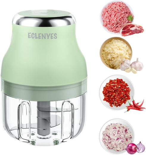 Electric Garlic Chopper, 250ML Mini Portable Veggie Chopper, Garlic Grinder Masher Onion Chopper, Blender to Vegetable, Wireless Food Processor fo...