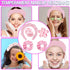 RICHTOP Spa Headband and Wristband Set, 6 Pack Skincare Headband Face Wash Headband, Skin Care Headband Set with Hair Clip Pink Headband for Washi...