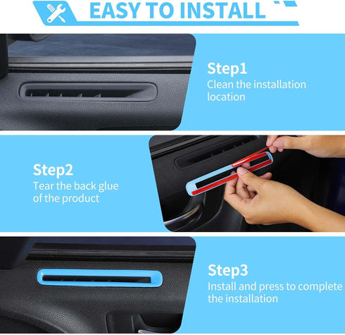 Door Air Conditioner Vent Panel Trim Cover Interior Accessories Compatible with Dodge Charger 2011-2023,Light blue......