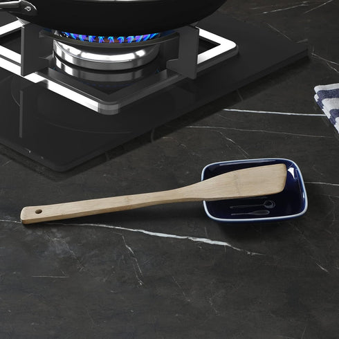 Ceramic Spoon Rest for kitchen Counter - 4.75 Inches Heat Resistant Spoon Holder for Stove Top, Modern Spoon for Farmhouse, Cooking Utensil Rest, ...