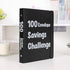 100 Envelopes Money Saving Challenge Binder, A5 Plastic Budget Binder with Cash Envelopes, Savings Binder for Planning and Saving $5050, Black...