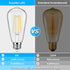 4-Pack Vintage E26 LED Edison Bulbs 100W Equivalent 1400LM High Brightness 8W ST58 LED Filament Light Bulbs 4000K Daylight White Medium Base CRI90...