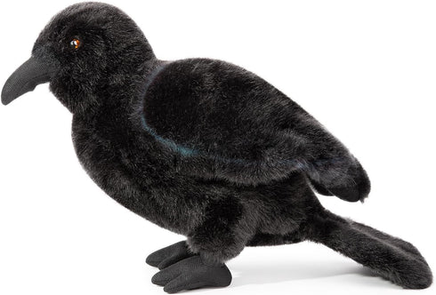 Crow Stuffed Animals - Realistic Standing Black Raven Plush Toy 10inch, Soft Plush Toy Crow Wild Animal Dolls, Cute Little Bird Raven Plush as Gif...
