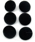 6 Black Velvet Buttons Set ~, Half Ball Style Blazer, Dresses,~ Sportscoats, Dresses, (6 Black Velvet 3/4'' -#30)...