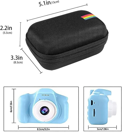 Leayjeen Kids Camera Case Compatible with Seckton/GKTZ/VATENIC/OZMI/PROGRACE/Nine Cube/Desuccu Kids Digital Camera Toys Easter Birthday Gifts and ...