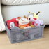 Farmoon Grey Plastic Weave Organizer Basket, 3 Packs Plastic Storage Baskets...