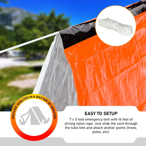 Ready Shelter Tube Tent 3.0-2 Person Tent, Survival Tent, Emergency Shelter - Ideal Survival Gear and Equipment - Emergency Survival Tent Shelter ...