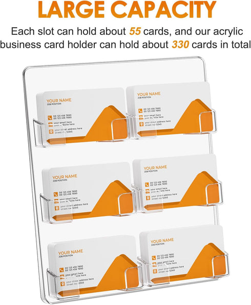 MaxGear Acrylic Business Card Holder Wall Mount, Business Card Stand Business Card Display Stand, Acrylic Card Holder, Business Card Desk Holder B...