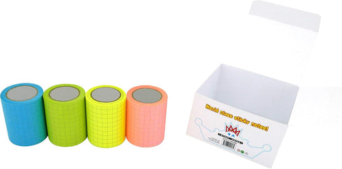 4A Roll Sticky Notes,Full Adhesive,Width x Length 2 x 315 Inches,Neon Assorted,Grid,Self-Stick Notes,4 Refill Rolls,4A PSS 9-1 Grid Refill...